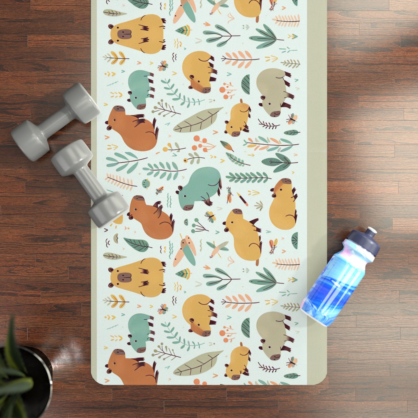 Yoga Mat - Capybara Pattern Design